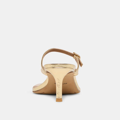 Biaga Gold Distressed Leather Heels | Dolce Vita Sale