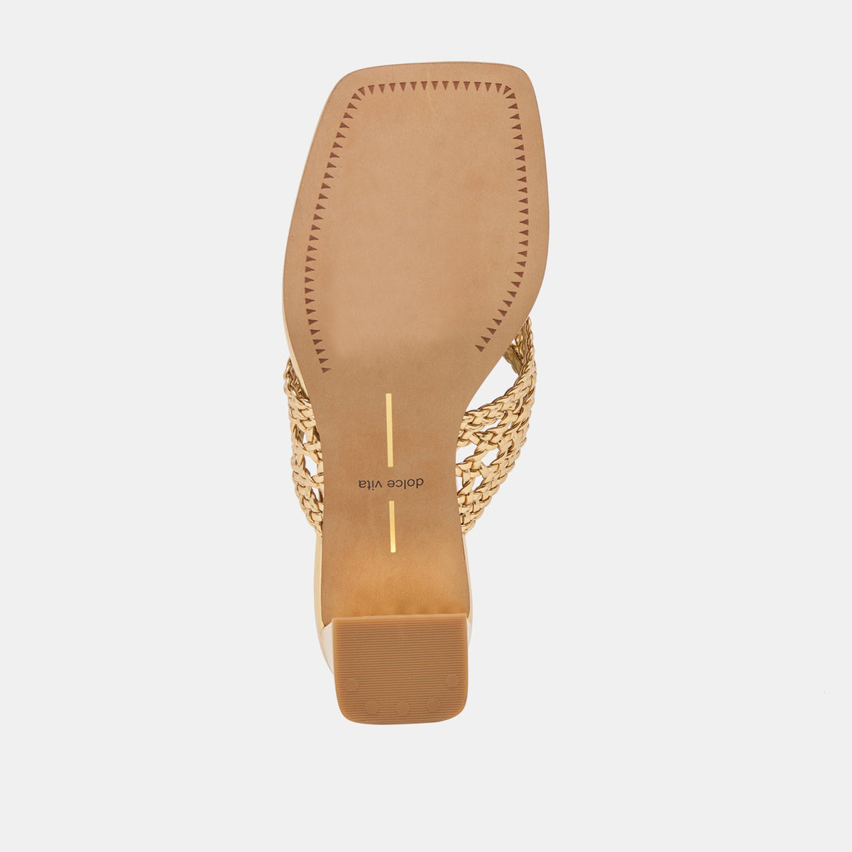 Barlo Gold Woven Stella Heels | Dolce Vita Smart Buy
