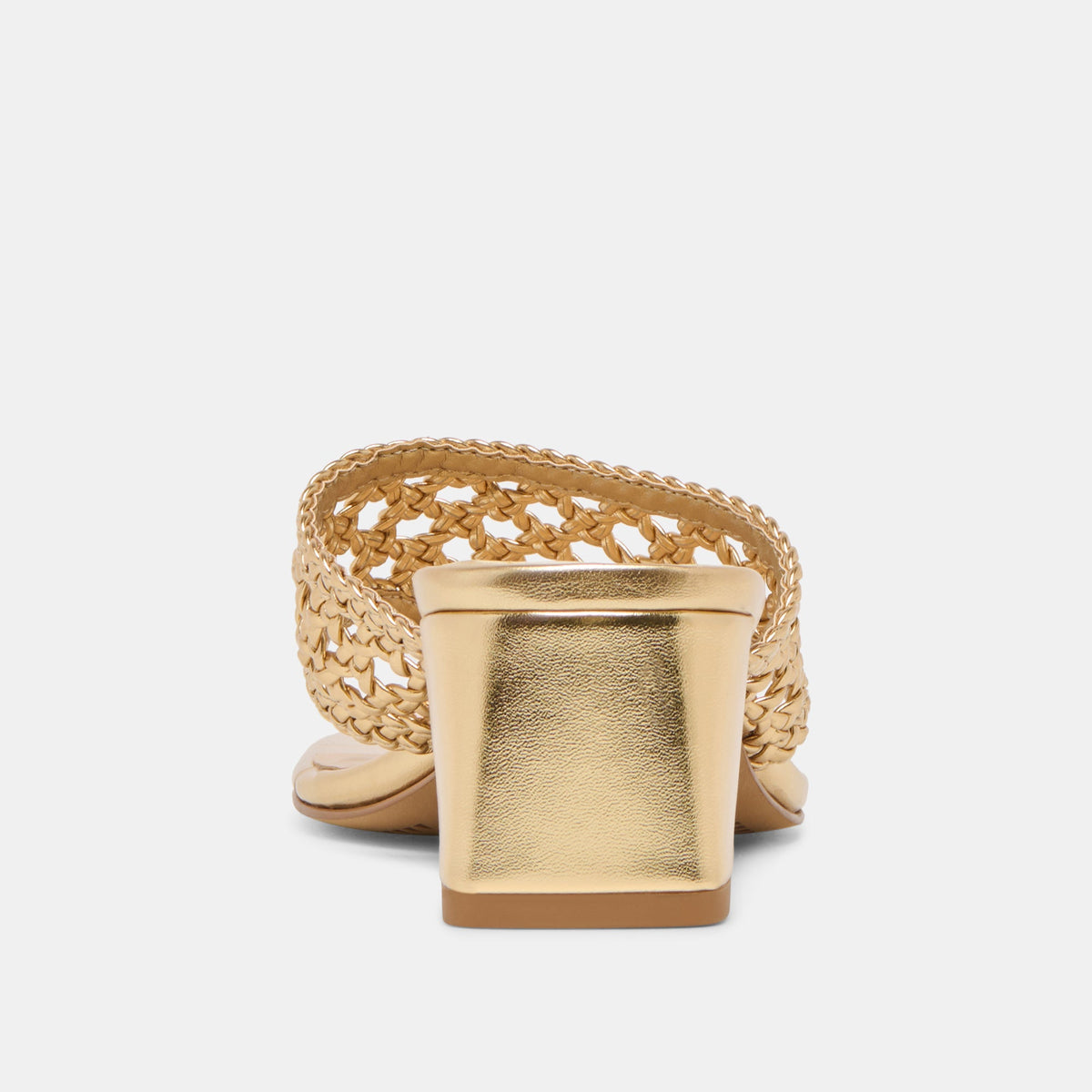 Barlo Gold Woven Stella Heels | Dolce Vita Smart Buy