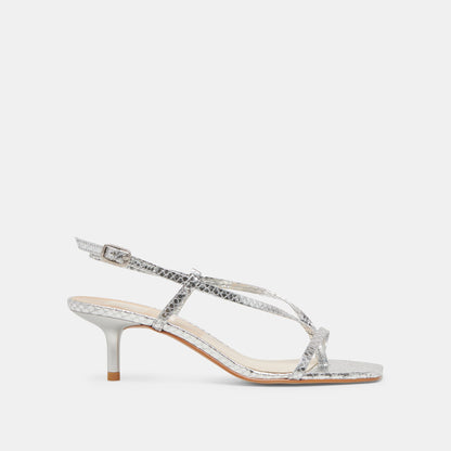 LAURY HEELS SILVER EMBOSSED LEATHER
 – Dolce Vita | Dolce Vita Hot Sale