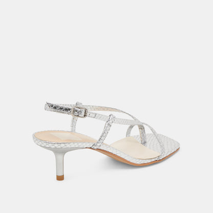 LAURY HEELS SILVER EMBOSSED LEATHER
 – Dolce Vita | Dolce Vita Hot Sale