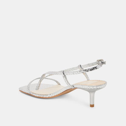 LAURY HEELS SILVER EMBOSSED LEATHER
 – Dolce Vita | Dolce Vita Hot Sale
