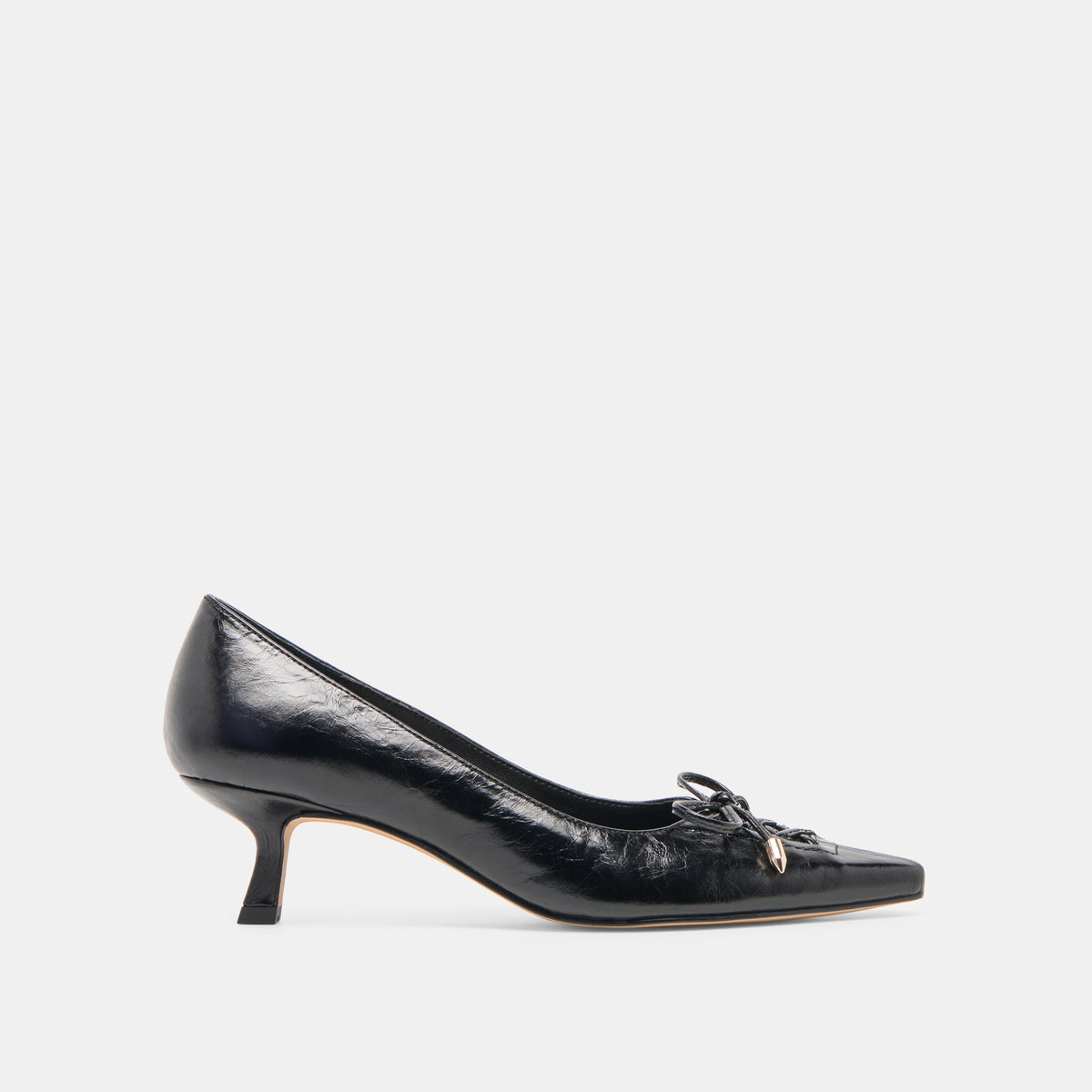 Clarie Midnight Crinkle Patent Leather Heels | Dolce Vita Exclusive