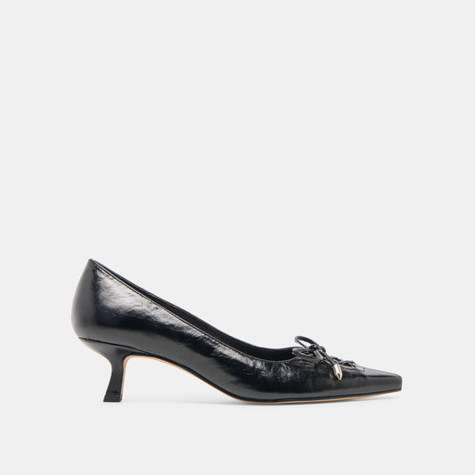 Clarie Midnight Crinkle Patent Leather Heels | Dolce Vita Exclusive