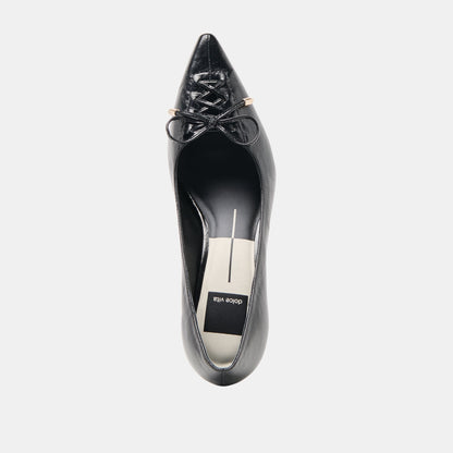Clarie Midnight Crinkle Patent Leather Heels | Dolce Vita Exclusive
