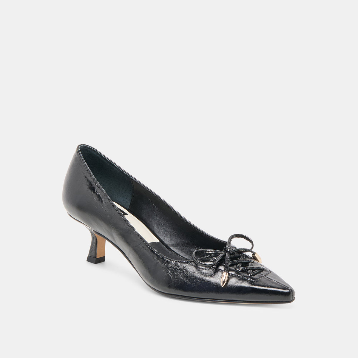Clarie Midnight Crinkle Patent Leather Heels | Dolce Vita Exclusive