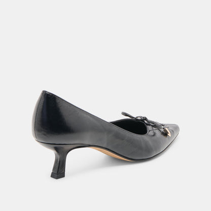 Clarie Midnight Crinkle Patent Leather Heels | Dolce Vita Exclusive