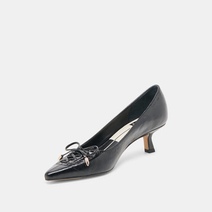Clarie Midnight Crinkle Patent Leather Heels | Dolce Vita Exclusive