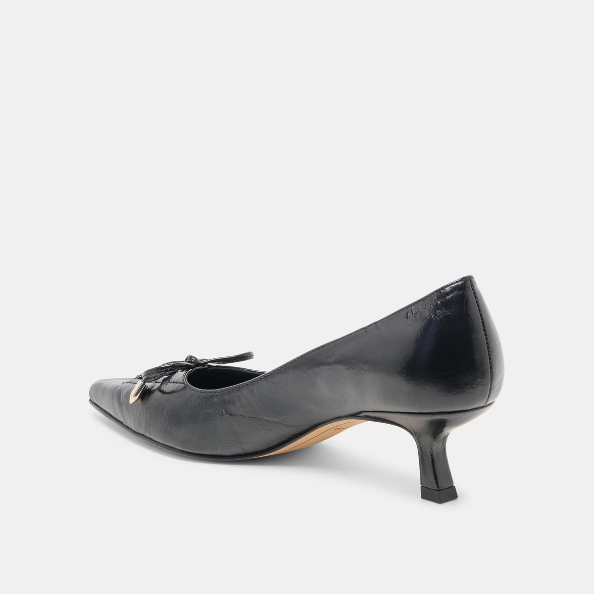 Clarie Midnight Crinkle Patent Leather Heels | Dolce Vita Exclusive