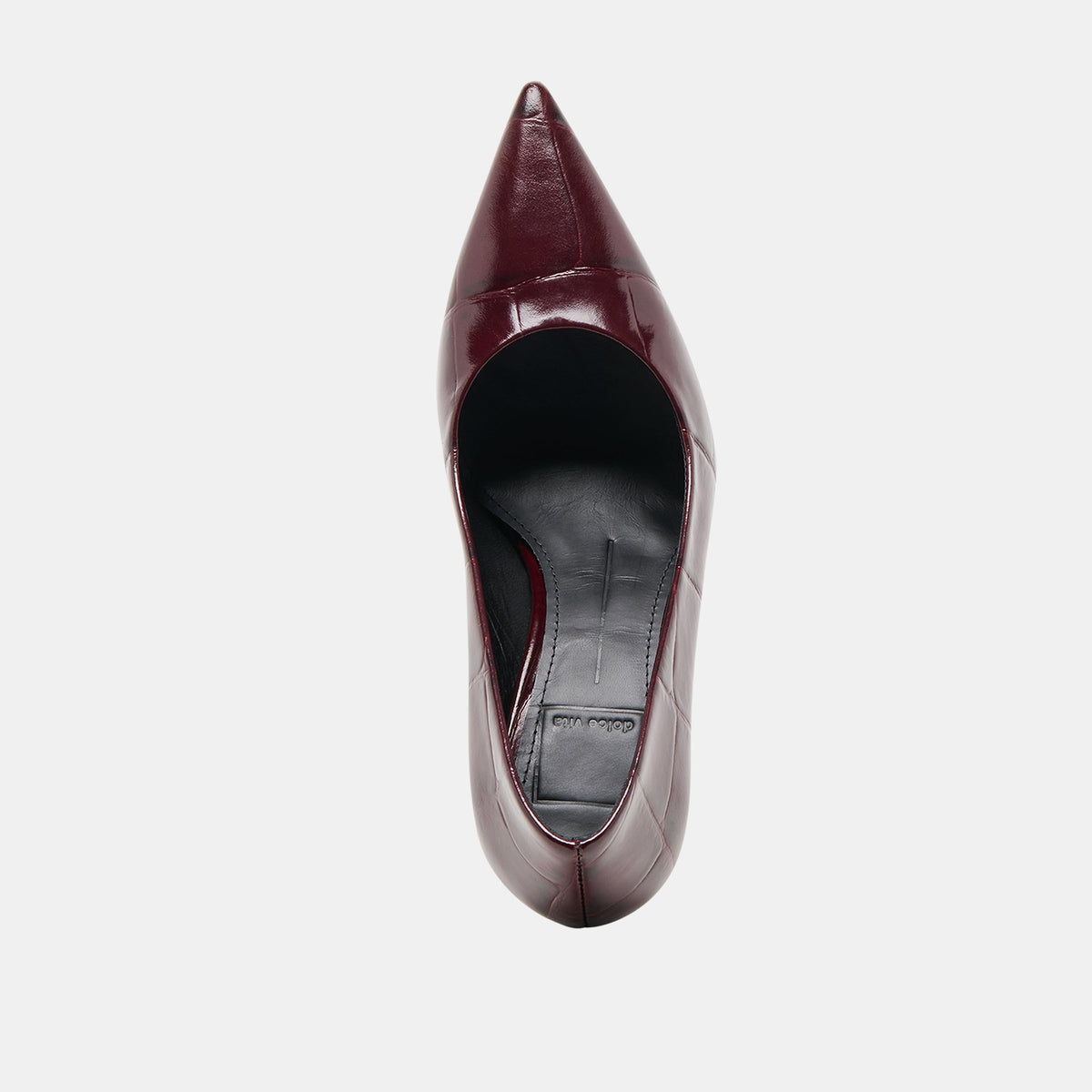 Misty Burgundy Croco Embossed Leather Heels | Dolce Vita Exclusive