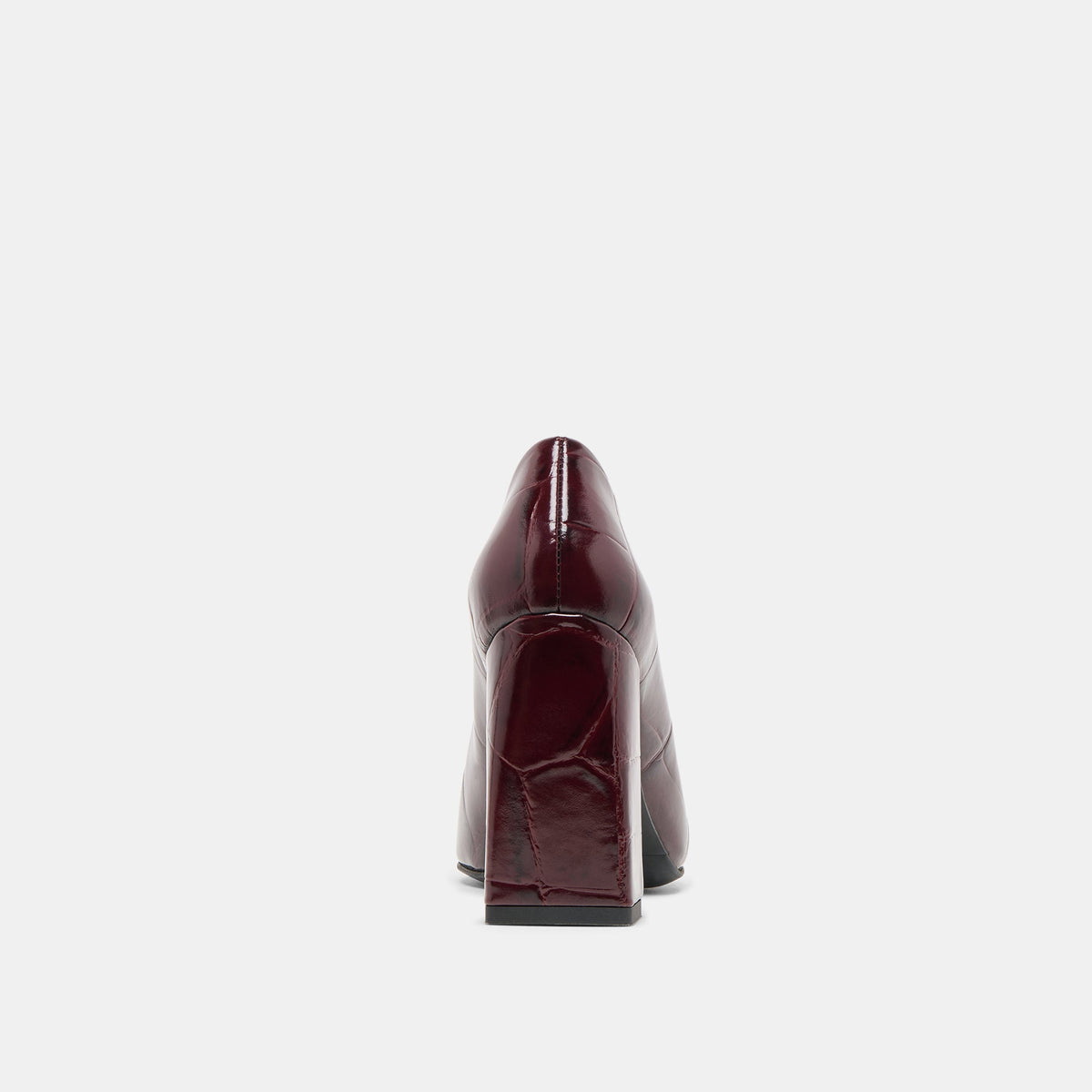 Misty Burgundy Croco Embossed Leather Heels | Dolce Vita Exclusive