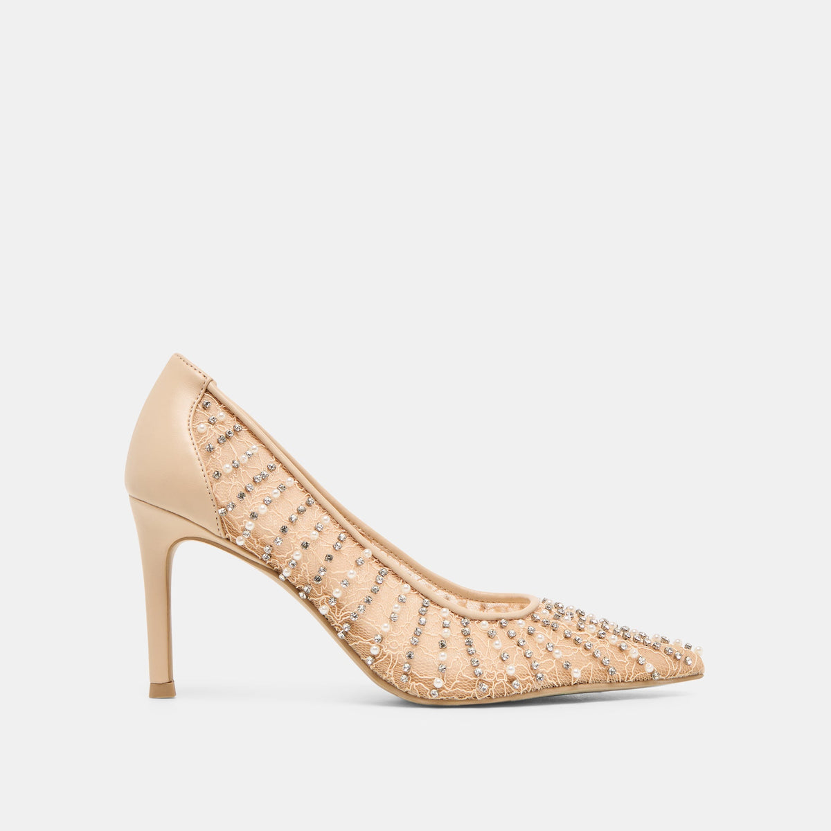 Kashe Pearl Blush Lace Mesh Heels | Dolce Vita Customer Favorite