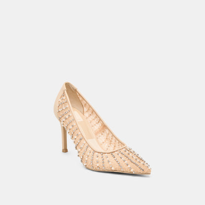 Kashe Pearl Blush Lace Mesh Heels | Dolce Vita Customer Favorite