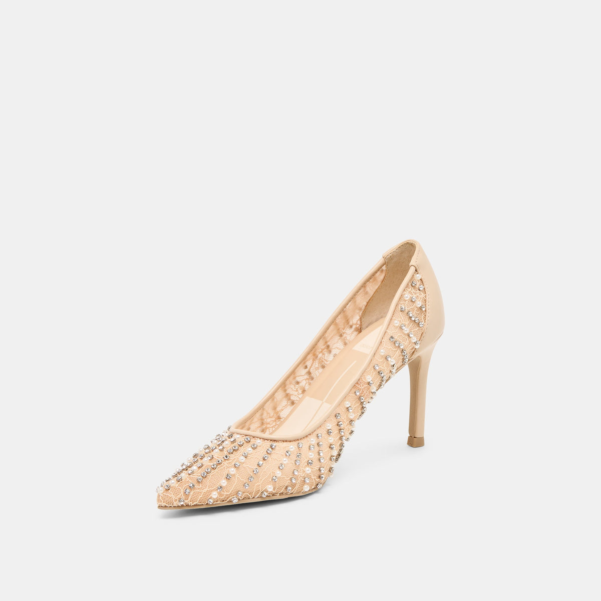 Kashe Pearl Blush Lace Mesh Heels | Dolce Vita Customer Favorite