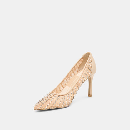 Kashe Pearl Blush Lace Mesh Heels | Dolce Vita Customer Favorite