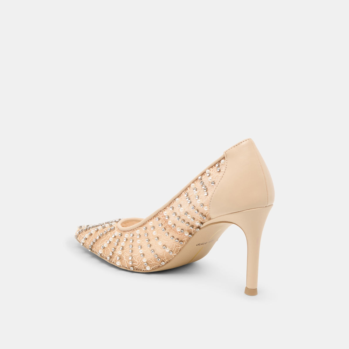 Kashe Pearl Blush Lace Mesh Heels | Dolce Vita Customer Favorite