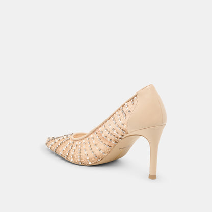 Kashe Pearl Blush Lace Mesh Heels | Dolce Vita Customer Favorite