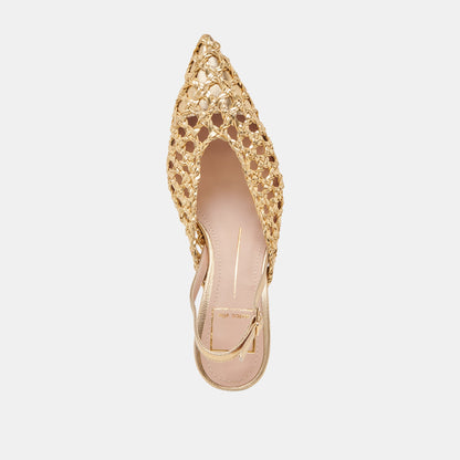 GLORIA HEELS GOLD WOVEN
 – Dolce Vita | Dolce Vita Recommended