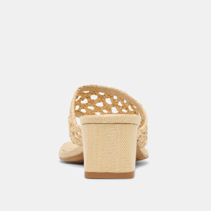 Barlo Lt Natural Woven Raffia Heels | Dolce Vita Discount