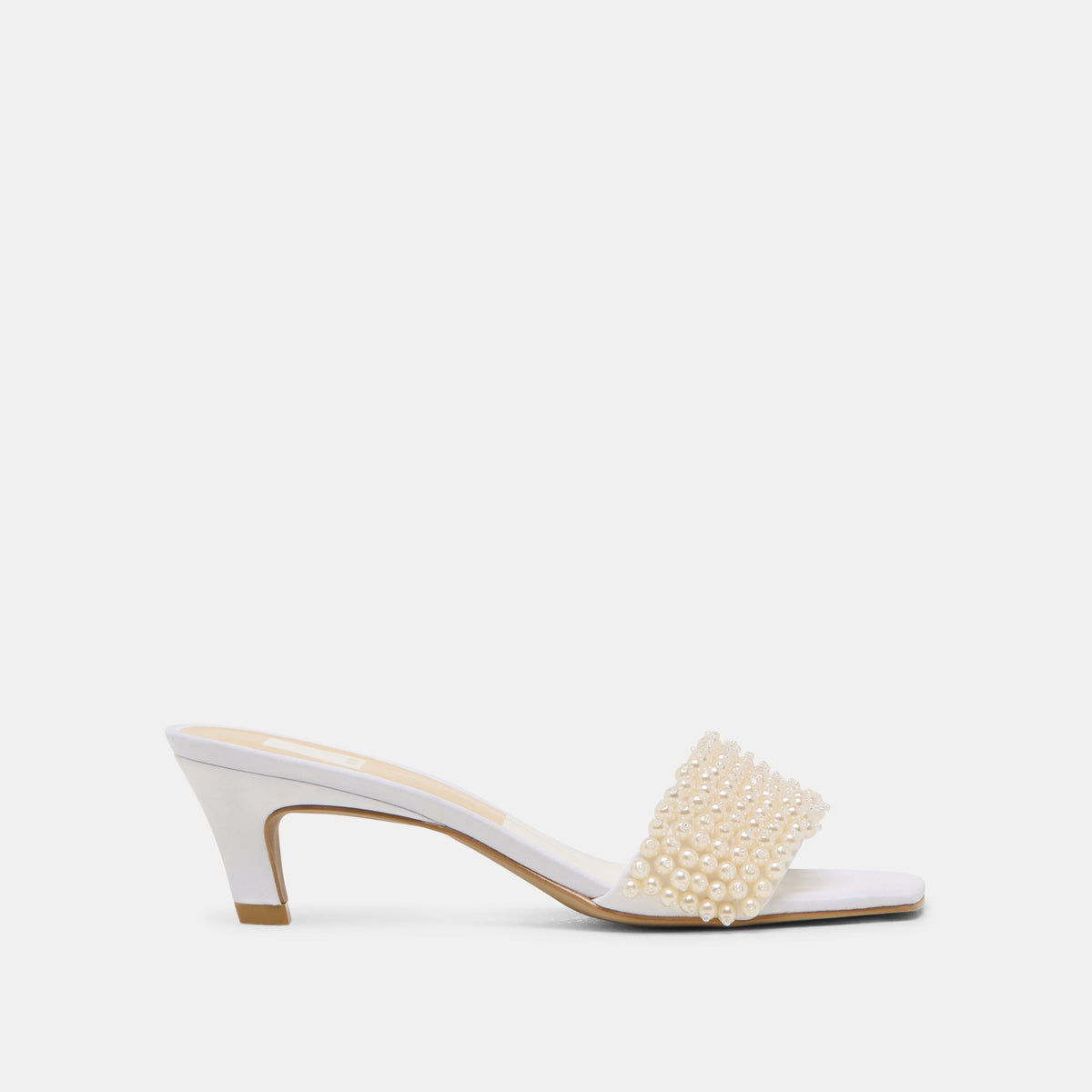 Rexa Pearl Off White Satin Heels | Dolce Vita Value