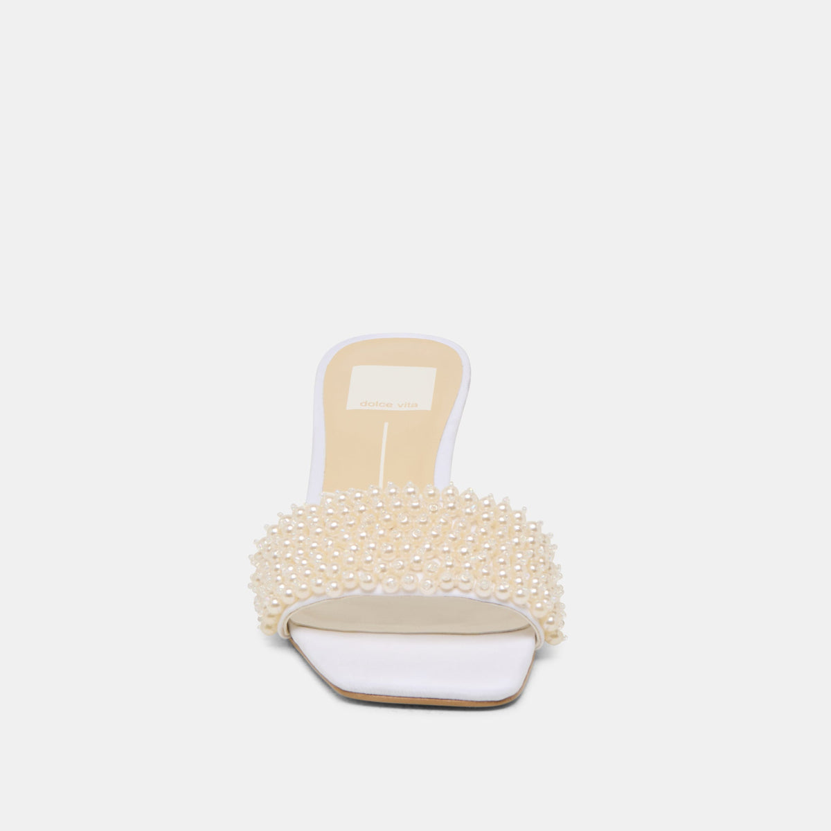 Rexa Pearl Off White Satin Heels | Dolce Vita Value