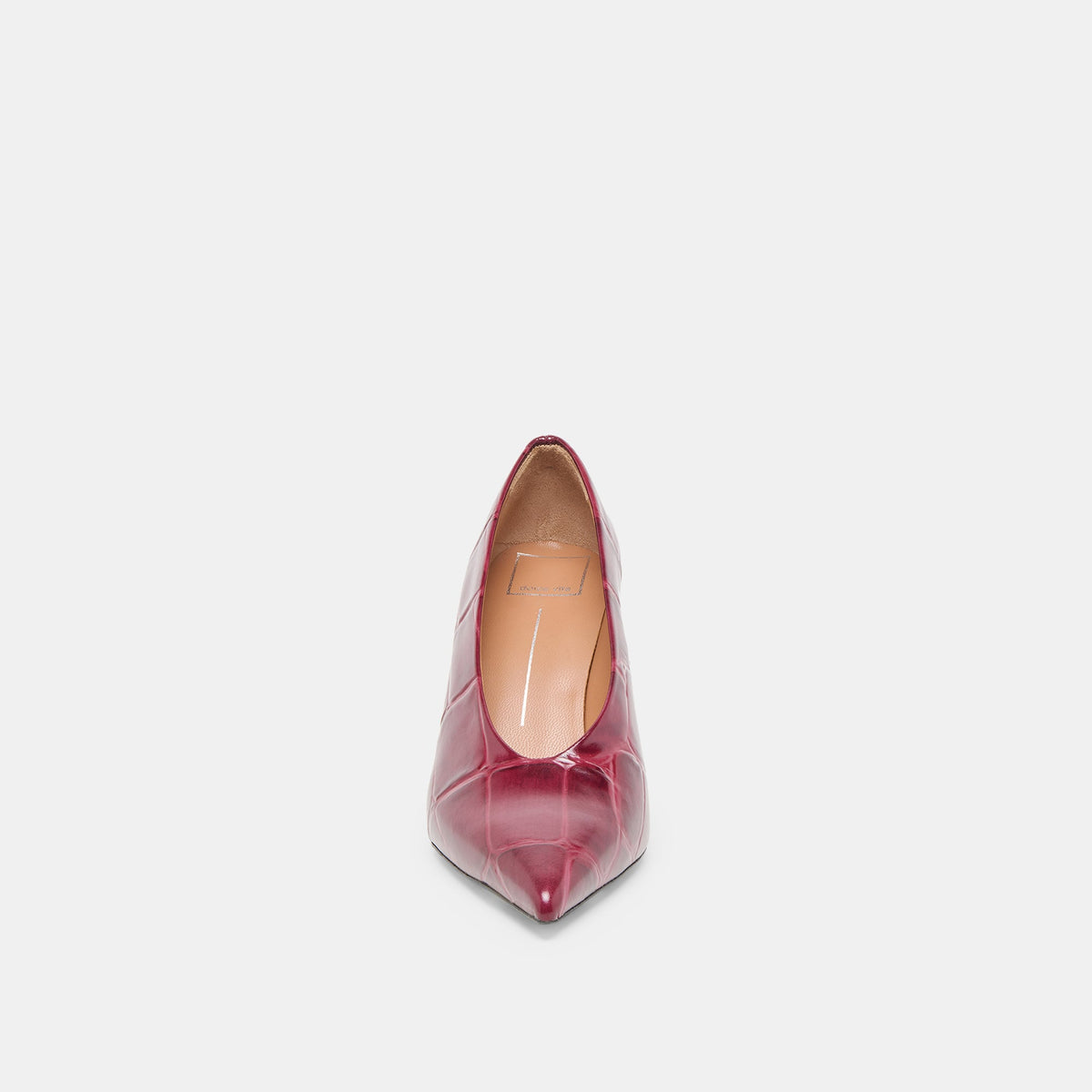 Midge Burgundy Croco Embossed Leather Heels | Dolce Vita Best Seller