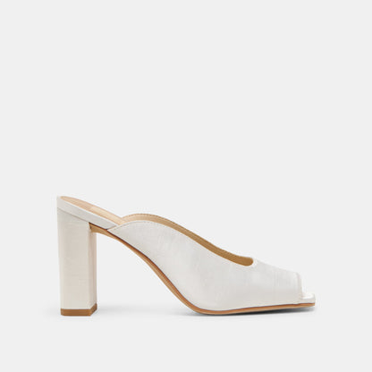 Sabela Off White Satin Heels | Dolce Vita Top Pick