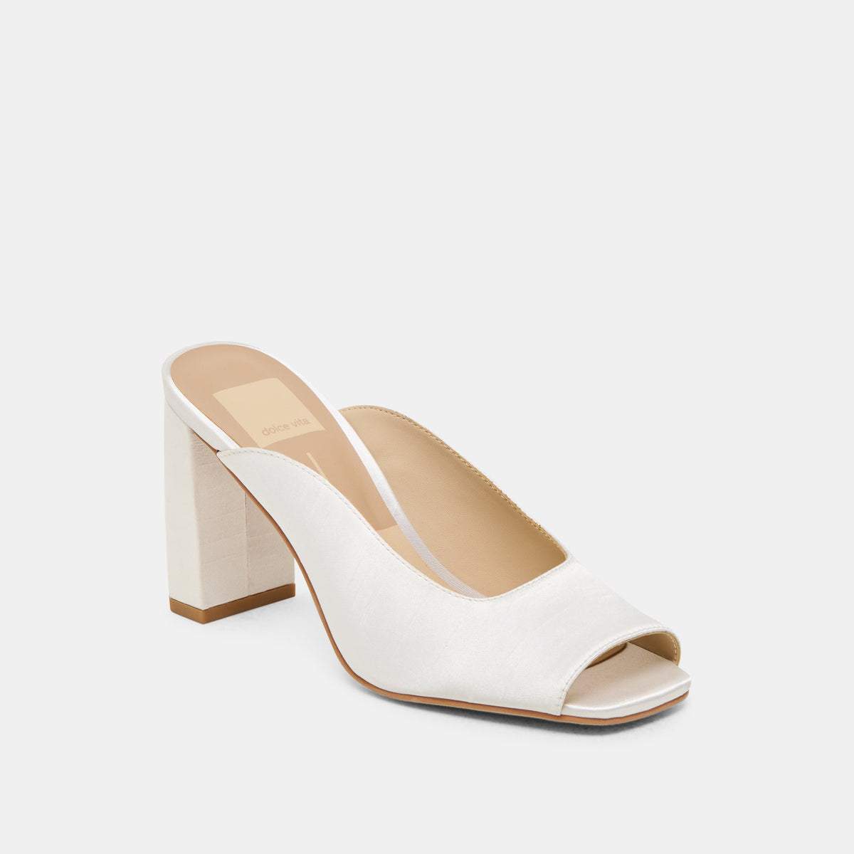 Sabela Off White Satin Heels | Dolce Vita Top Pick