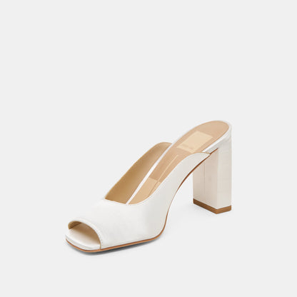 Sabela Off White Satin Heels | Dolce Vita Top Pick