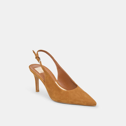 Elasi Brown Nubuck Heels | Dolce Vita Deals