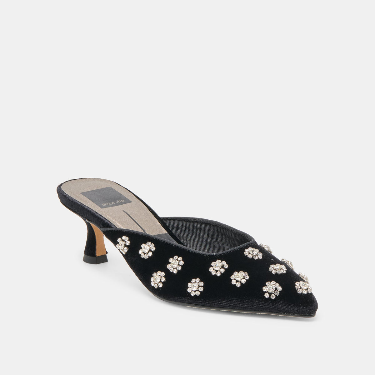 Clara Nero Velvet Heels | Dolce Vita New