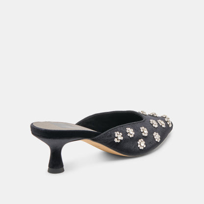 Clara Nero Velvet Heels | Dolce Vita New