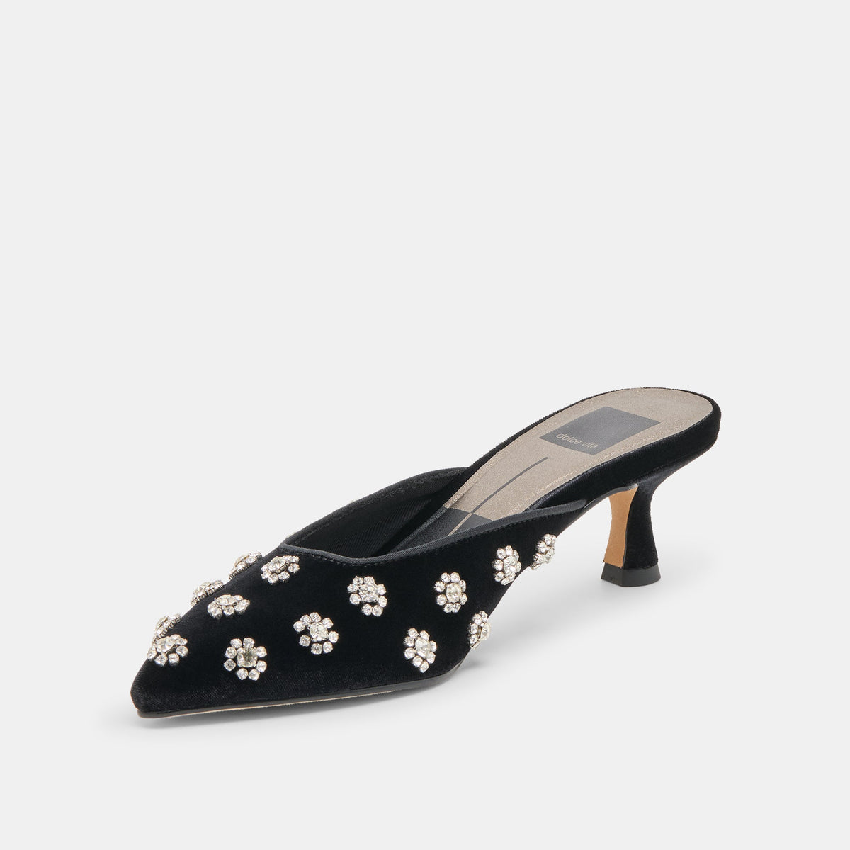 Clara Nero Velvet Heels | Dolce Vita New