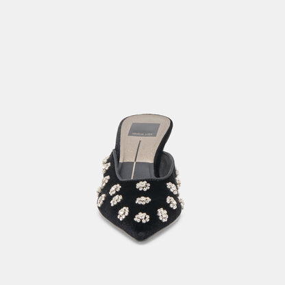 Clara Nero Velvet Heels | Dolce Vita New