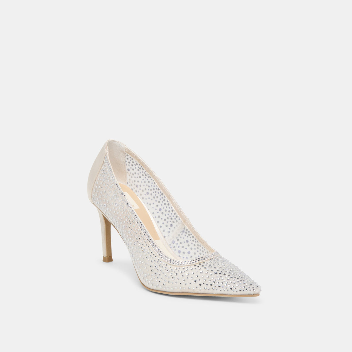Kashe Crystal White Mesh Heels | Dolce Vita Quality