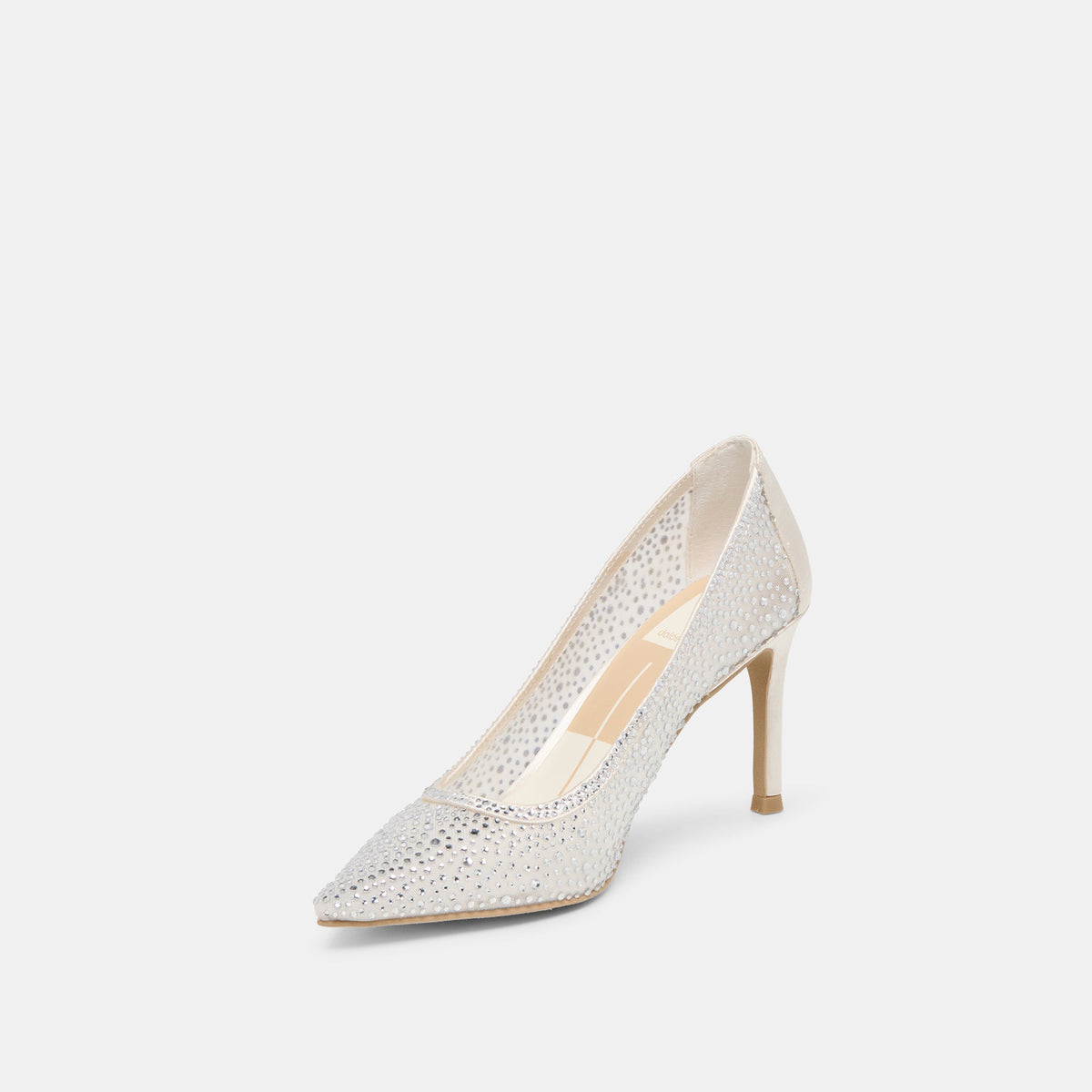 Kashe Crystal White Mesh Heels | Dolce Vita Quality