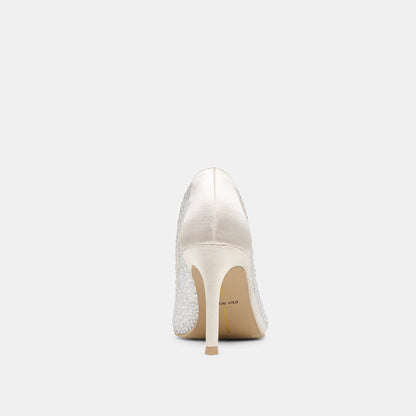 Kashe Crystal White Mesh Heels | Dolce Vita Quality