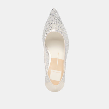Kashe Crystal White Mesh Heels | Dolce Vita Quality