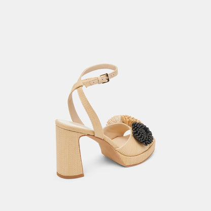 OLIVEA HEELS BLACK NATURAL RAFFIA
 – Dolce Vita | Dolce Vita Trending