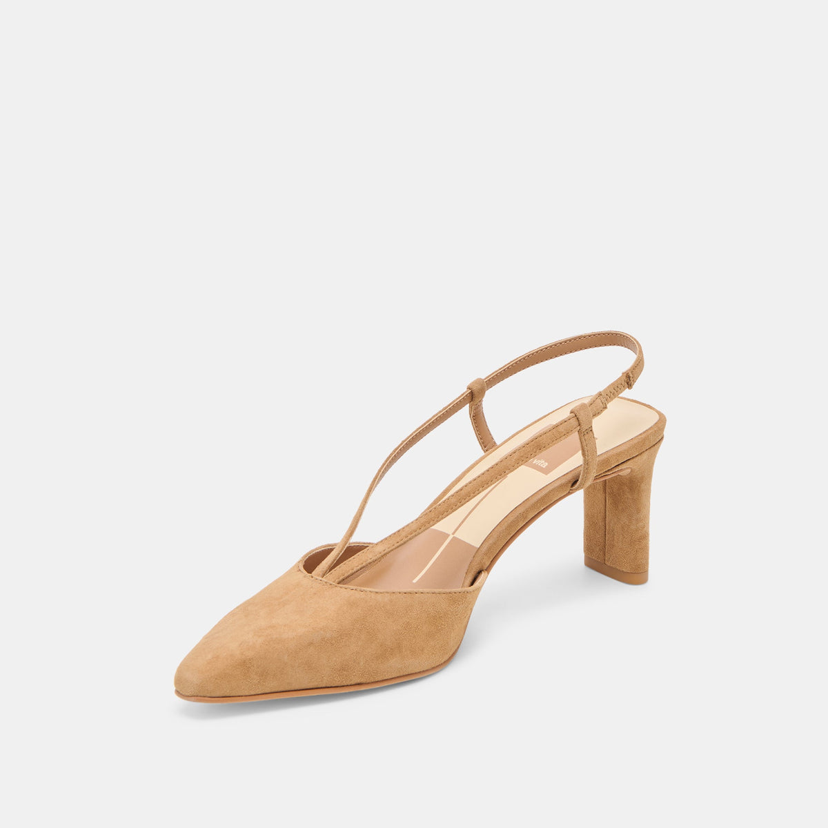 Ginay Lt Brown Suede Heels | Dolce Vita Trusted