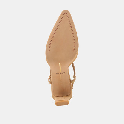 Ginay Lt Brown Suede Heels | Dolce Vita Trusted