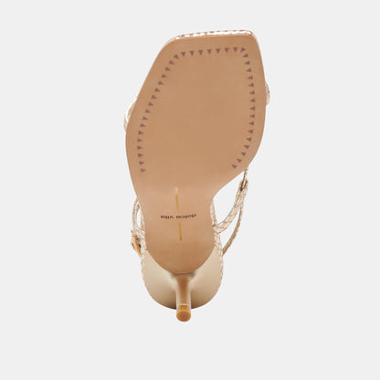 LAURY HEELS CHAMPAGNE EMBOSSED LEATHER
 – Dolce Vita | Dolce Vita Recommended