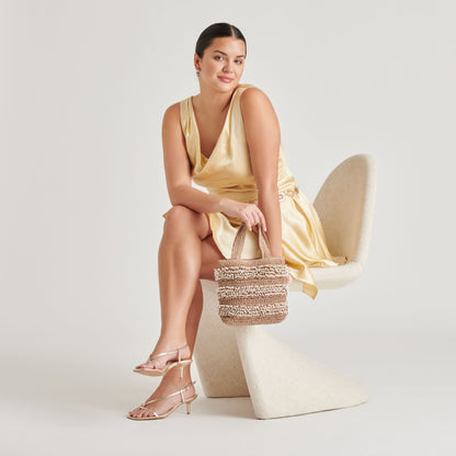 LAURY HEELS CHAMPAGNE EMBOSSED LEATHER
 – Dolce Vita | Dolce Vita Recommended