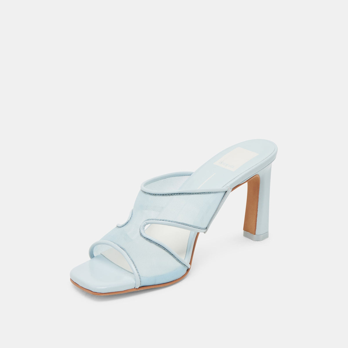Gitel Wide Ice Blue Mesh Heels | Dolce Vita Signature