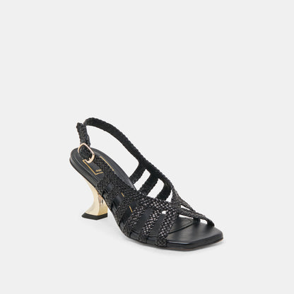 SICILY HEELS BLACK WOVEN LEATHER
 – Dolce Vita | Dolce Vita Trending