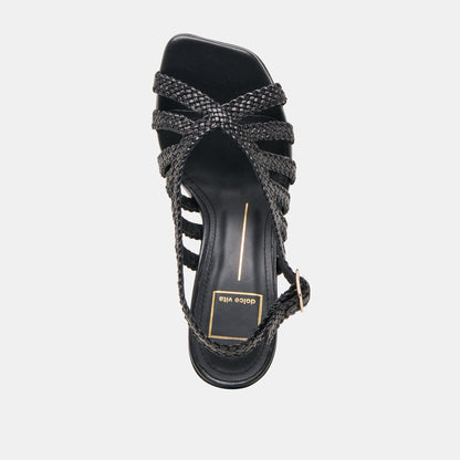 SICILY HEELS BLACK WOVEN LEATHER
 – Dolce Vita | Dolce Vita Trending