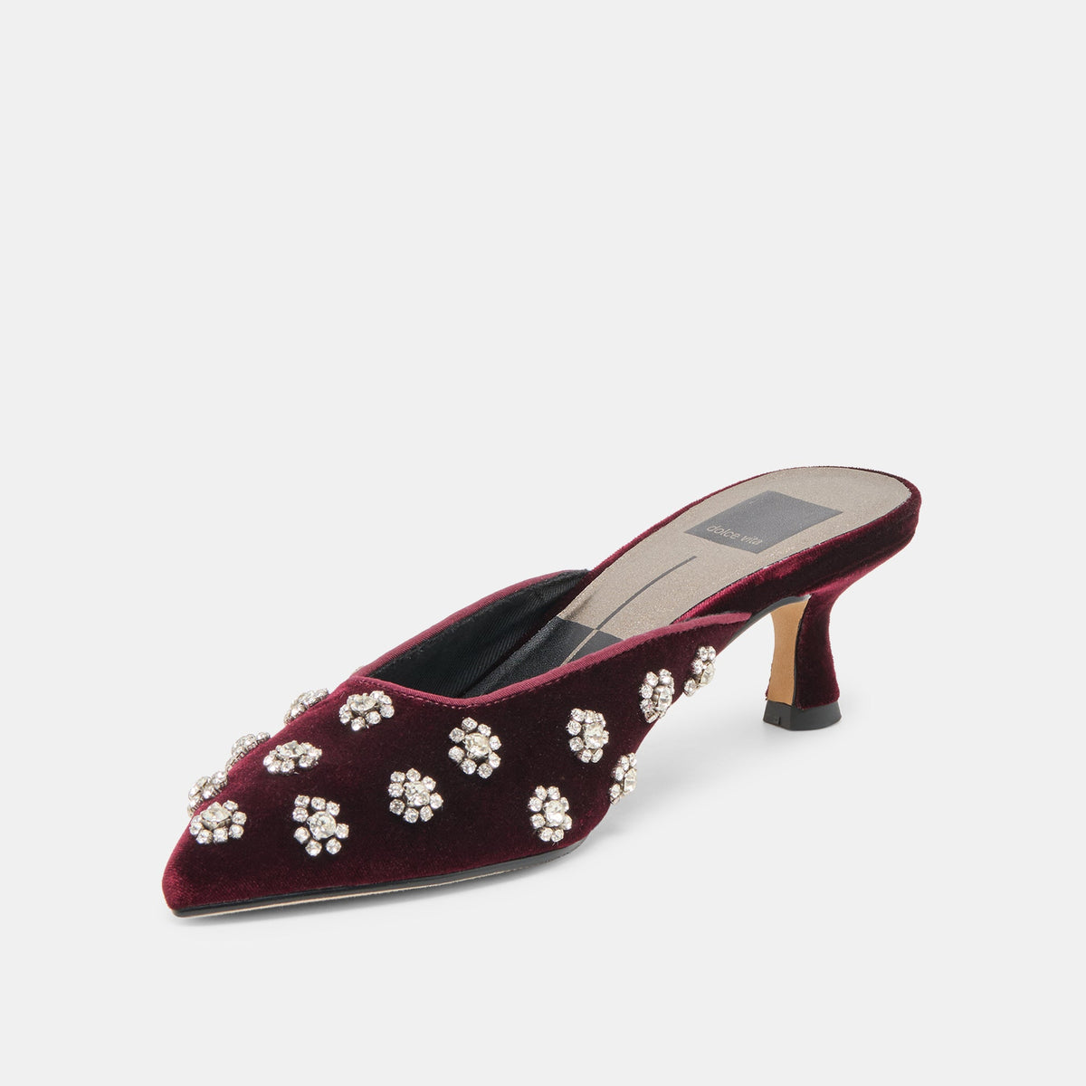 Clara Bordeaux Velvet Heels | Dolce Vita Featured