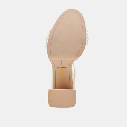 PELTIN PEARL HEELS VANILLA WOVEN RAFFIA
 – Dolce Vita | Dolce Vita Quality