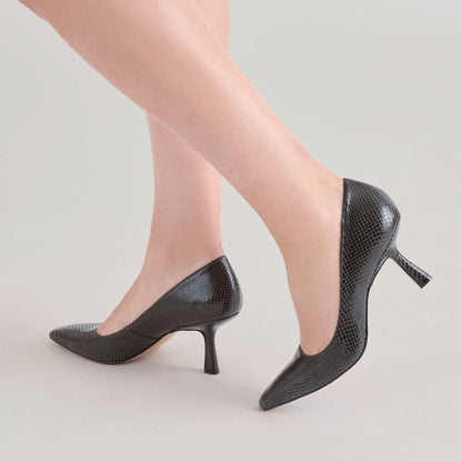 Briona Onyx Embossed Leather Heels | Dolce Vita Latest