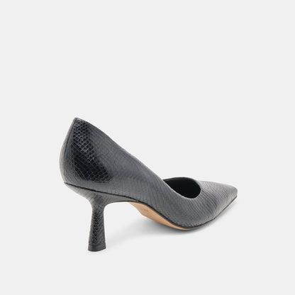Briona Onyx Embossed Leather Heels | Dolce Vita Latest